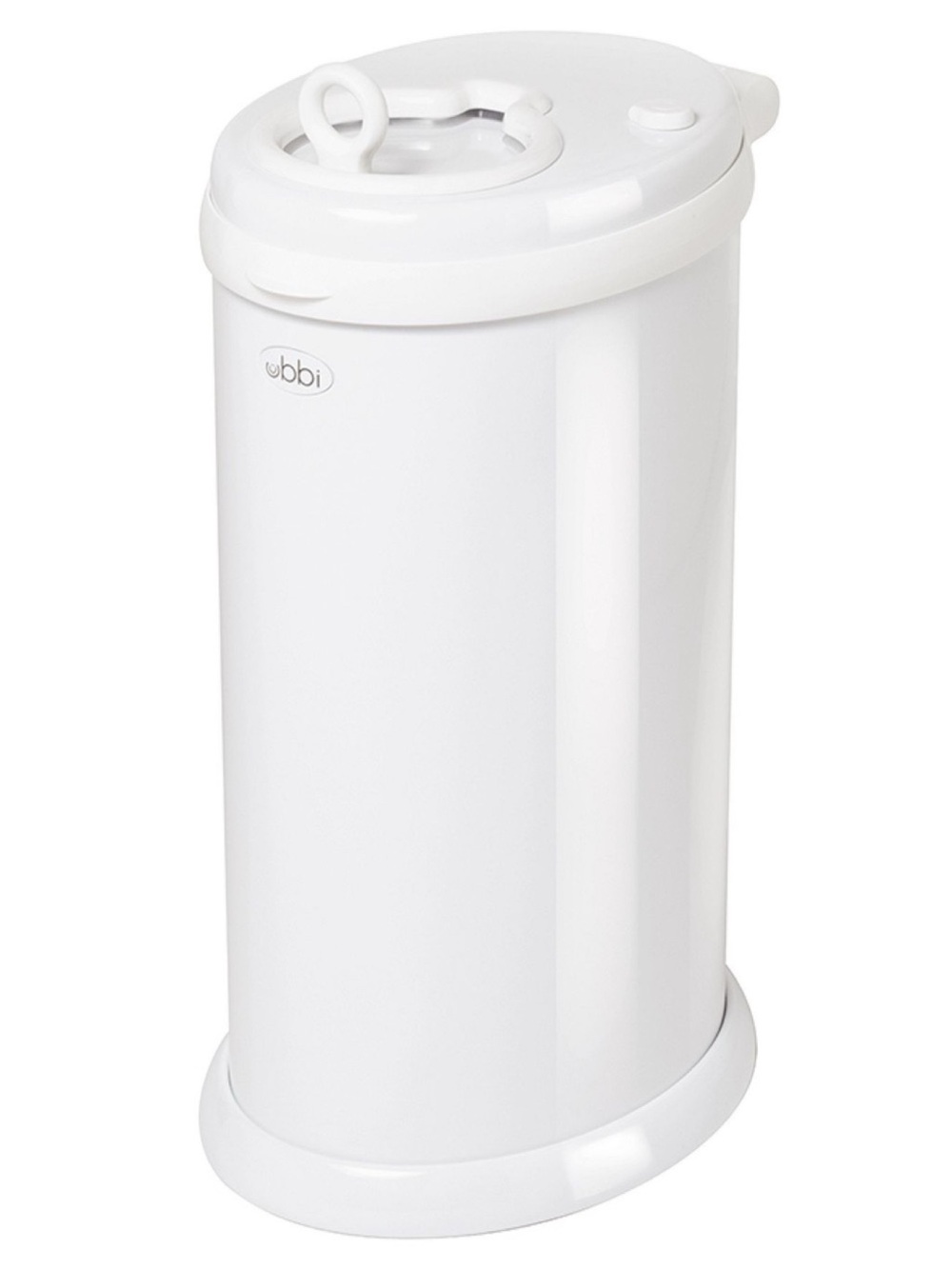 Ubbi White Diaper Disposal Pail with Odor Seal